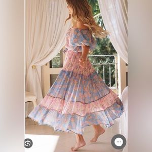 Spell juniper tiered gown NWT small